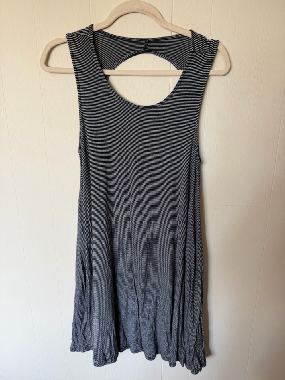 American Eagle Outfitters Black & White Striped Tank Dress